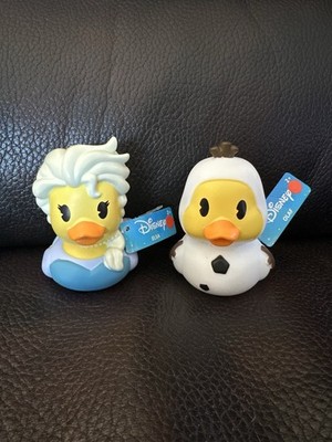 Disney Just Play Olaf & Elsa Rubber Duck New!