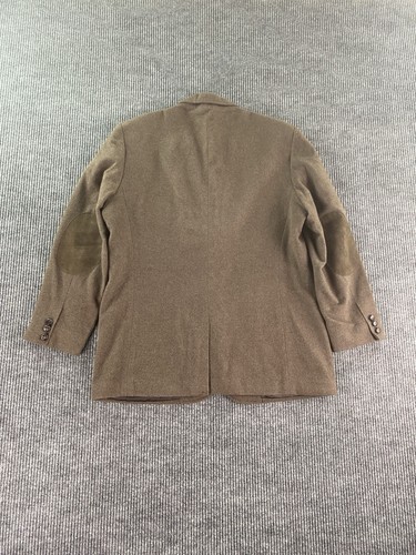 Vintage GAP Sport Coat Large Taupe Wool Polyester Solid Classic Premium 90s - Picture 3 of 13