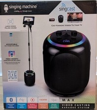 Singing Machine Sing Cast Max, White VIDEO CASTING KARAOKE SYSTEM NEW