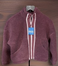 New DSG Cozy Fleece- Girls M 10-12 Full Zip - Rose Coffee Color - Retails 55