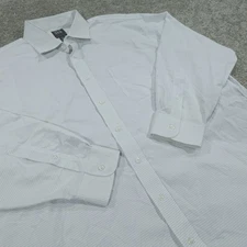 Jos A Bank Dress Shirt Mens 18 34 Button Up Traditional Fit Traveler Window Pane