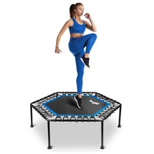 YES4ALL REBOUNDER TRAMPOLINE WITH STABLE  SILENT EXERCISE JUMPING CARDIO BLACK