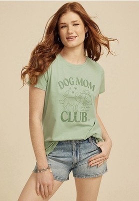 Maurices Dog Mom Club Green Graphic Tee Size Small New With Tags