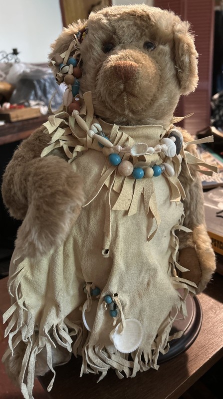 Franklin Heirloom Little White Dove Plush Bear With Jewelry & Stand