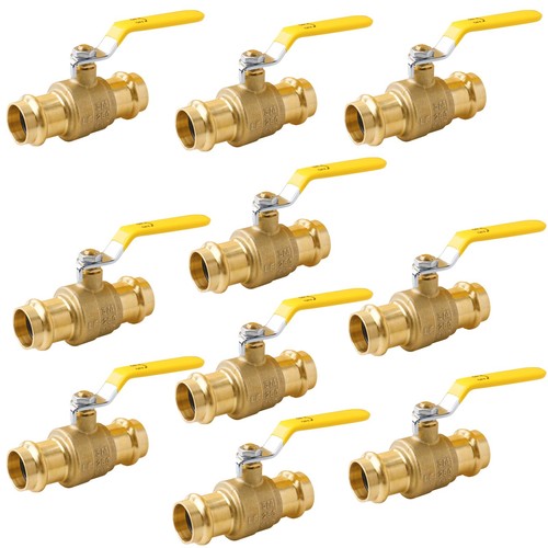 10 Pack 3/4" Pro Press Ball Valve Press Fittings Full Port, Cupc