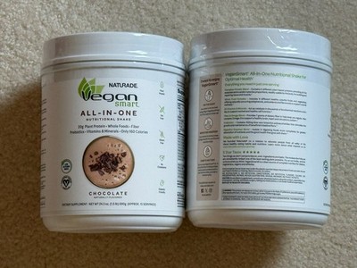 2X Naturade All-In-One Nutritional Chocolate Shake Vegan Plant Based 1.5 LBS