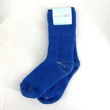 Hansel from Basel NWT Hoodie Wool Blend Crew Socks Blue OS Made in Japan