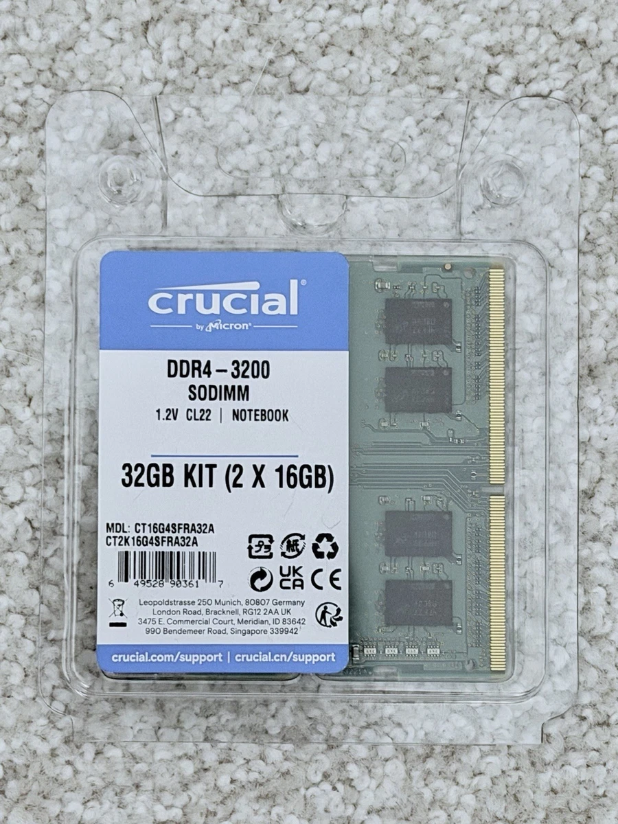 Crucial DDR4 SDRAM 32 GB Total Capacity Memory (RAM) for sale - eBay