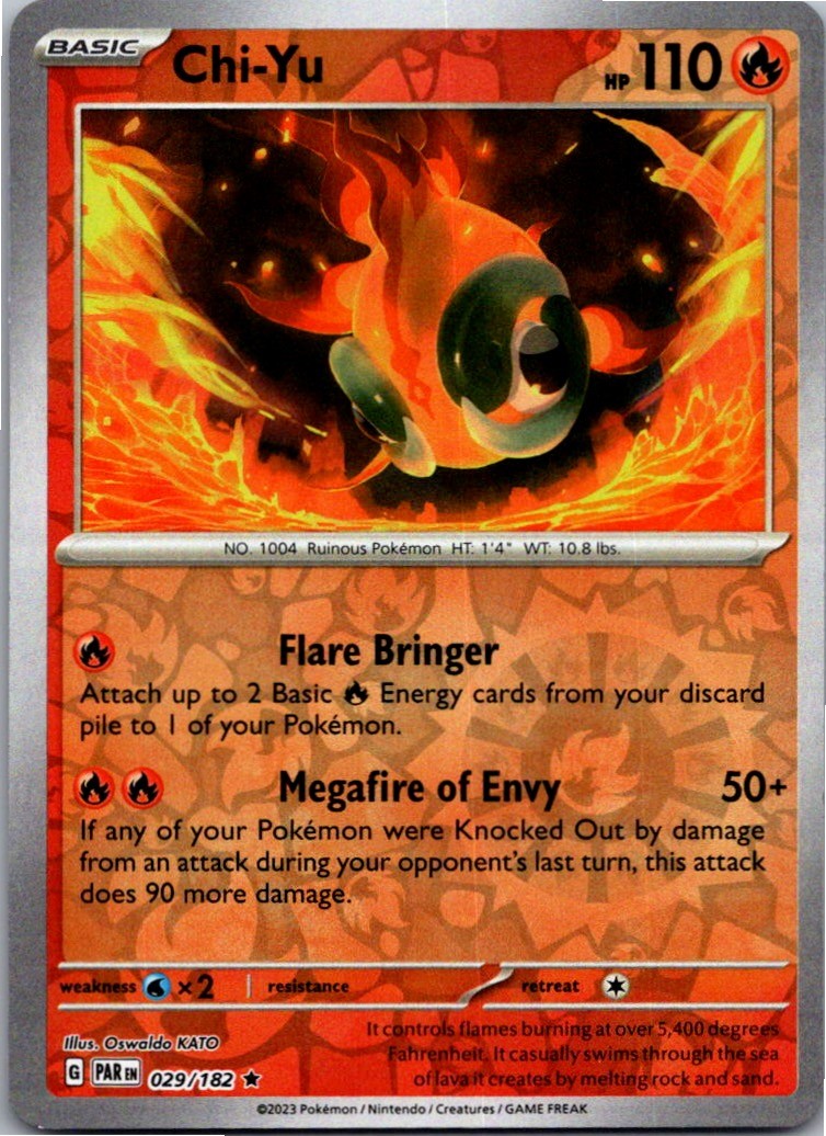 Chi-Yu (reverse holo) 29/18 Paradox  Rift Pokemon Near Mint