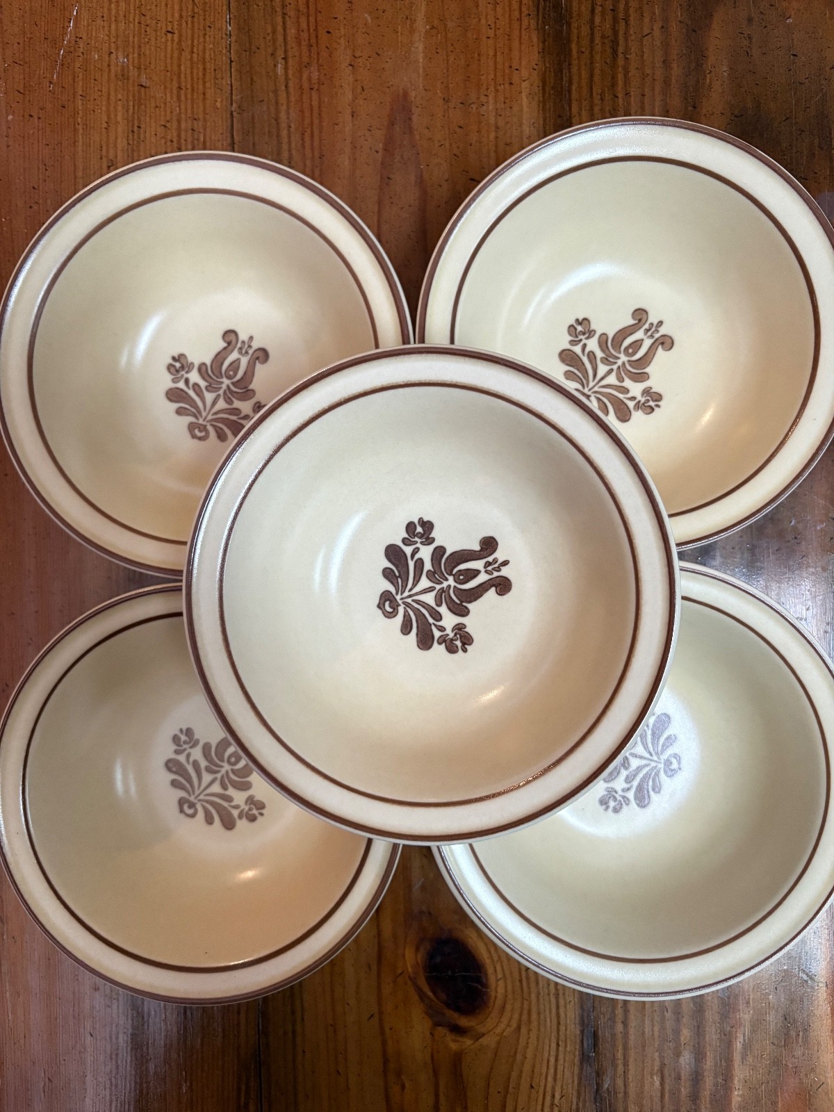 5 Vintage Pfaltzgraff Village 6” Rimmed Cereal Soup Bowl