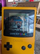 VINTAGE YELLOW NINTENDO GAMEBOY COLOR HANDHELD GAME CONSOLE W/ GAME