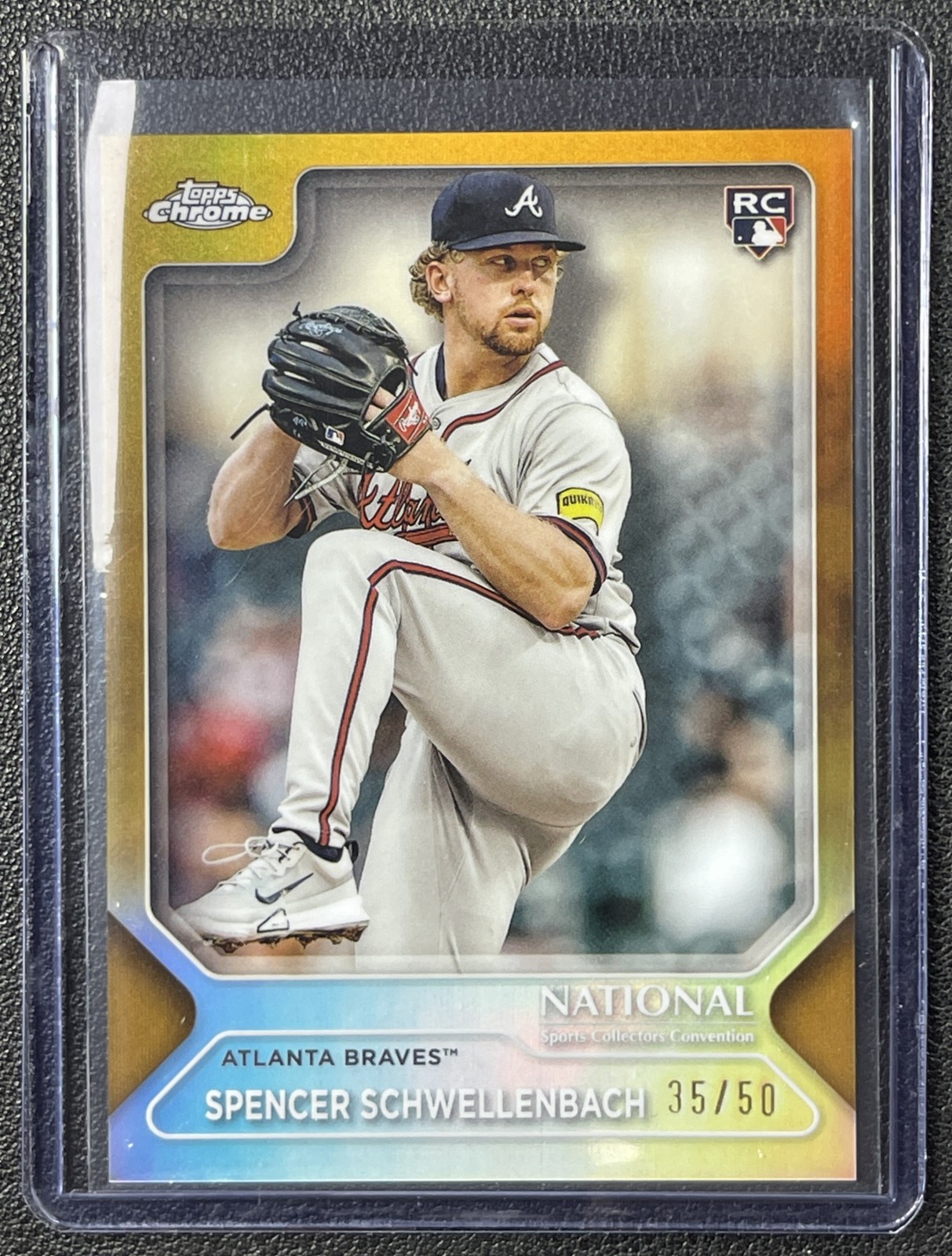 SPENCER SCHWELLENBACH 2025 TOPPS NSCC SILVER PACK CHROME GOLD REFRACTOR RC 35/50