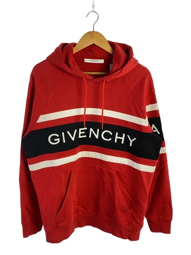 GIVENCHY felpa con cappuccio M cotone rosso BMJ02L3Y3P usata