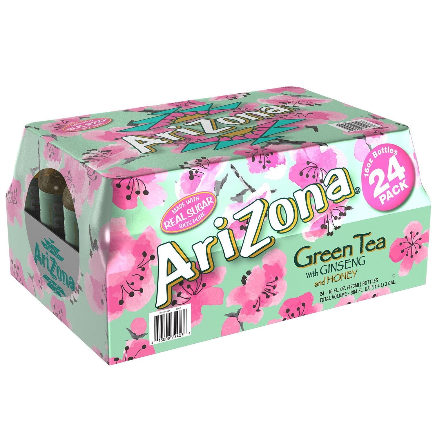With Ginseng And Honey 16 Oz., 24 Pk.