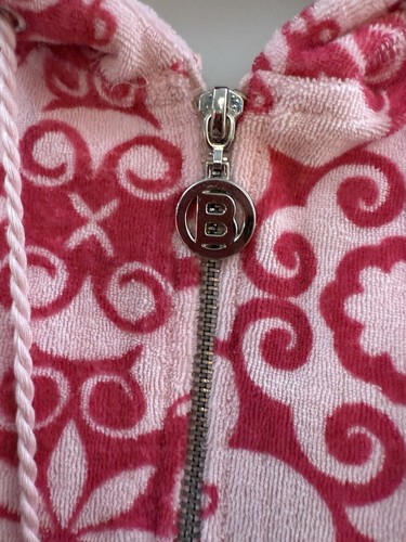 BCBG Maxazria 2-Pc Track/Lounge SET~LARGE~S/S Zip Hoodie + Cropped Pants PINKS - Picture 16 of 16