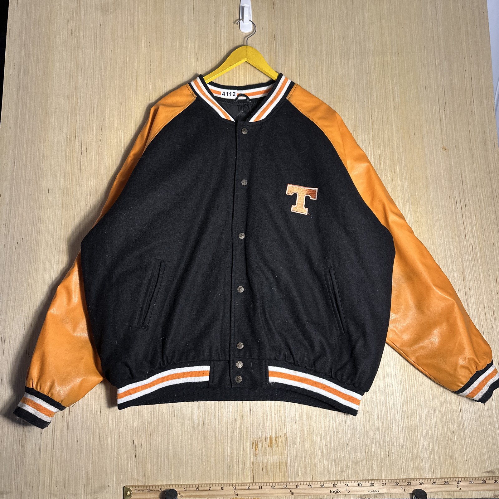 Vintage Y2K Tennessee Volts Varsity Jacket 2XL Black Wool Mens XXL Steve & Barry