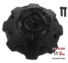 Fuel Matte Black with Matte Black Emblem Wheel Center Cap  1001-63B