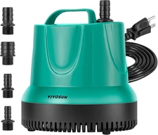 VIVOSUN 850GPH 60W Submersible Pump for Fish Tank, Pond, Aquarium, Hydroponic Sy