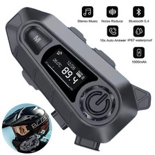 Bluetooth 5.4 Motorrad Helm Headset FM Motorradhelm Drahtloser Anruf Kopfhörer
