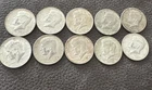 1968 Kennedy Half Dollars 10-Coin Lot 40% Silver See Pictures For Condition.