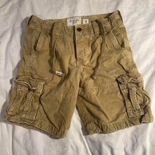 Men's Y2K VNTG Abercrombie Fitch Heavy Canvas Button Fly Cargo Shorts Size 28