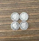 1906, 1908, 1914 And 1916 Barber 10c Silver Dimes Lot of 4 Actual Coins Pictured