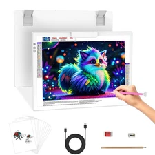 A4 Light Pad for Tracing Rechargeable Wireless Light Box for Drawing Wsenligh...