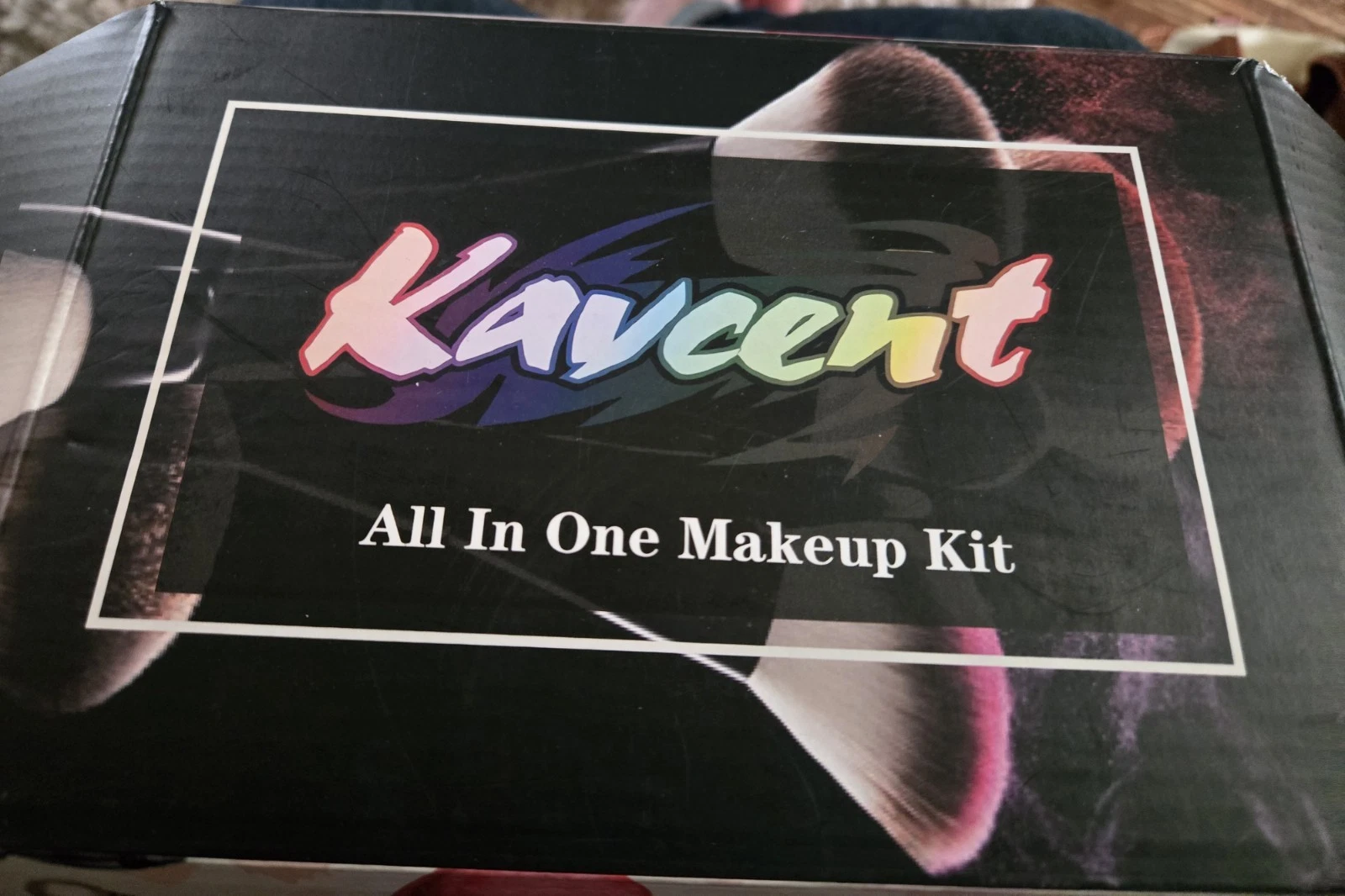 Kavcent All-in-One Makeup Kit with Holographic Cosmetic Bag & Lipstick