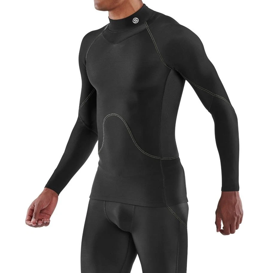 DEAL | Skins Series-3 Thermal Mens Compression Long Sleeve Top (Black) - Image 2 of 4