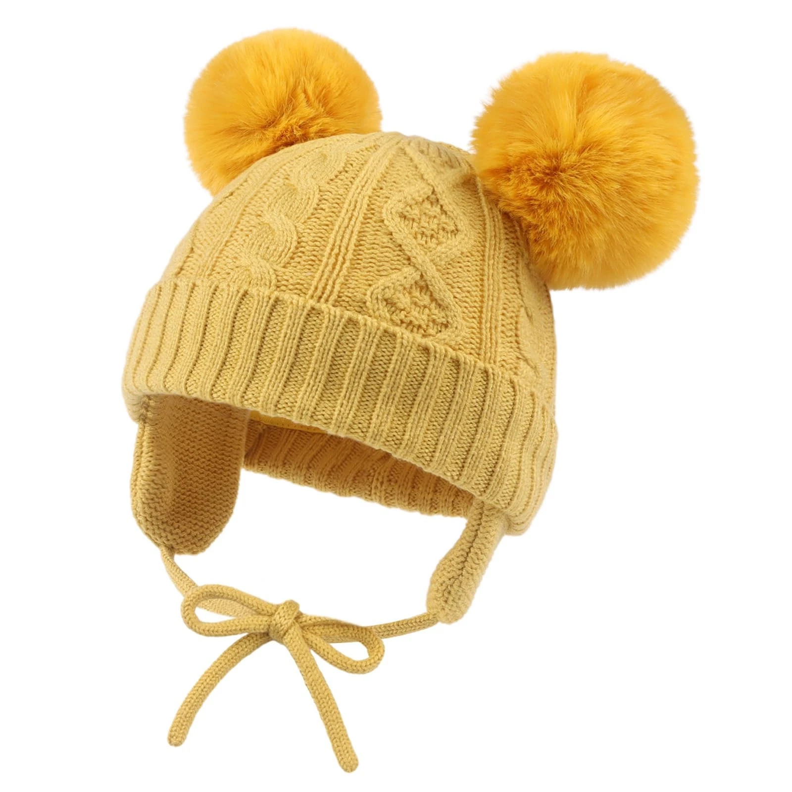 Twist Knit Baby Beanie Hat Winter Earflap Warm Hat for Boys Infant Toddler Gi...