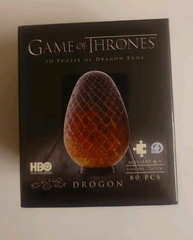 GAME OF THRONES 3D Puzzle of Dragon Egg - DROGON - 80 pieces - Brand new