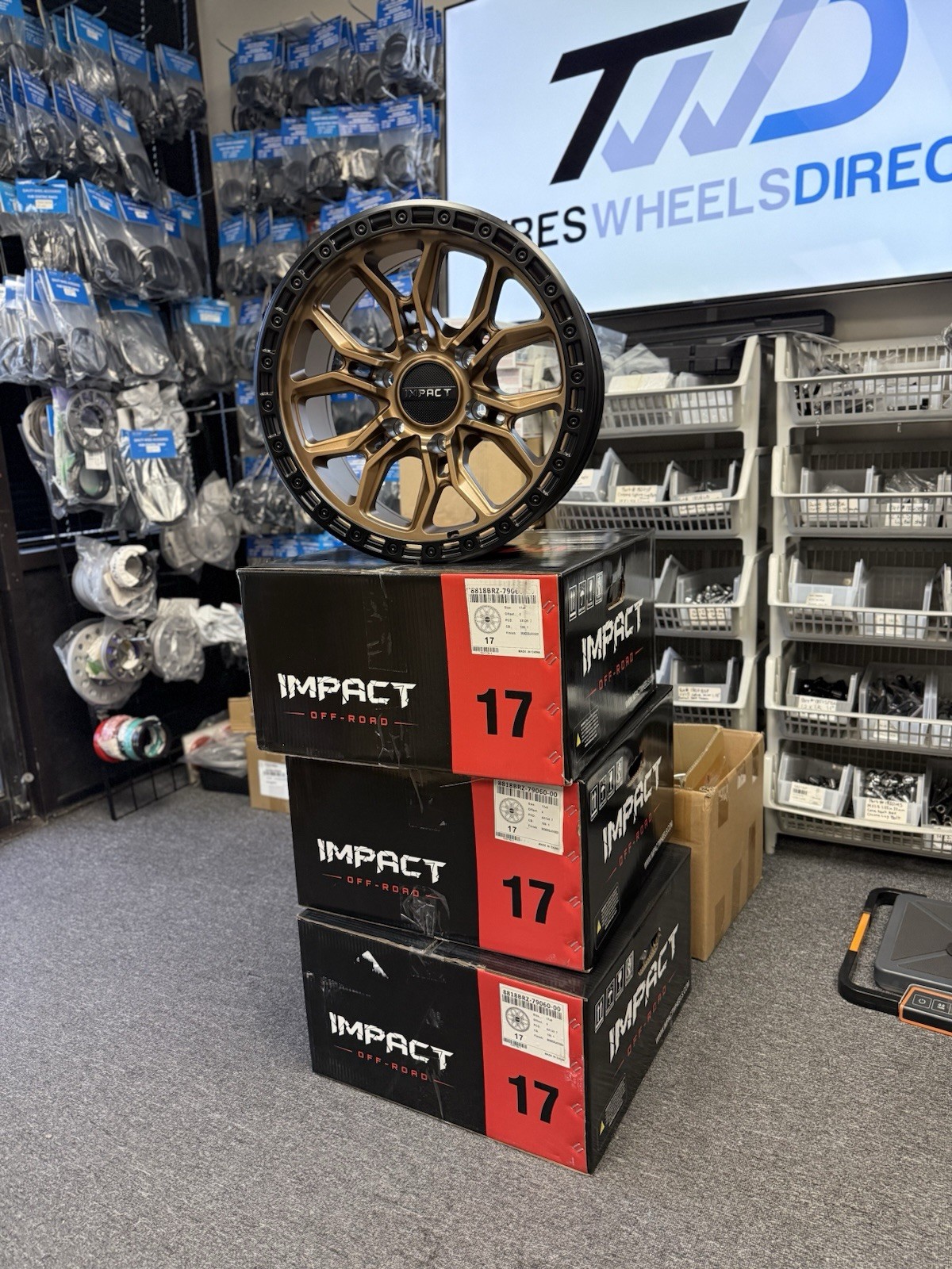 Set of 4 Wheels Impact Off-Road 8818 Size 17x9 (0, 6x139.7, 106.1) Bronze Rims