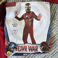 Iron Man Boy's Size M 8/10 Marvel Civil War Dress Up Halloween Costume