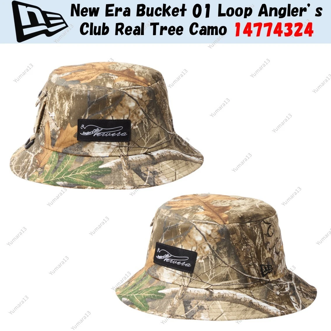 New Era Bucket 01 Loop Angler's Club Real Tree Camo 14774324