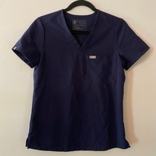 FIGS Navy Blue Catarina Scrub Top Nurse Doctor Uniform Medical Women's size XS