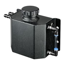 Coolant Overflow Tank, Aluminum Radiator Tank, Reservoir Expansion 1L Black