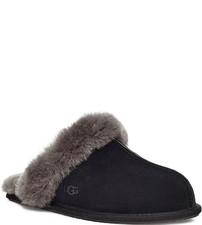  GOOD PRICE UGG Women's Scuffette II Suede Slippers, Black/Grey Authentic 