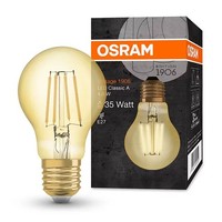 Osram LED Filament A60 Birne Vintage 1906 4W = 35W E27 Gold 410Lm Extra Warmweiß