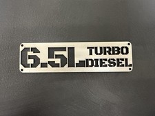 M998 Hmmwv Humvee 6.5l Turbo Diesel Badge 2x7 Stainless Steel