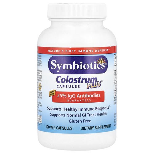 Symbiotics Colostrum Plus 120 Capsules Antibiotic-Free, Gluten-Free