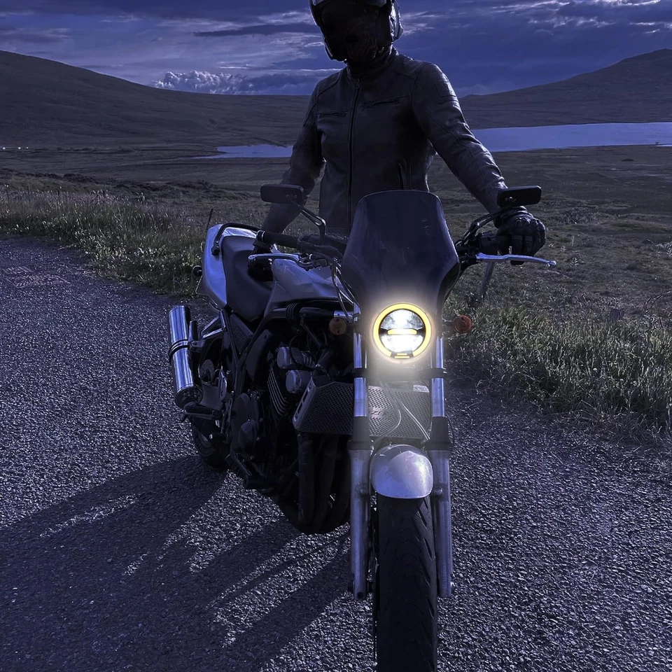 Faro LED alto/bajo DRL + soporte para motocicleta Honda Rebel 250 300 CMX250C Foto 4 de 4