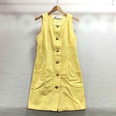 #ad Givenchy Yellow Old France Sleeveless Dress 34quot; F Size $164.84