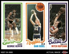1980 Topps George Gervin / Dan Issel / Mitch Kupchak 208 / 72 / 249 7 - NM
