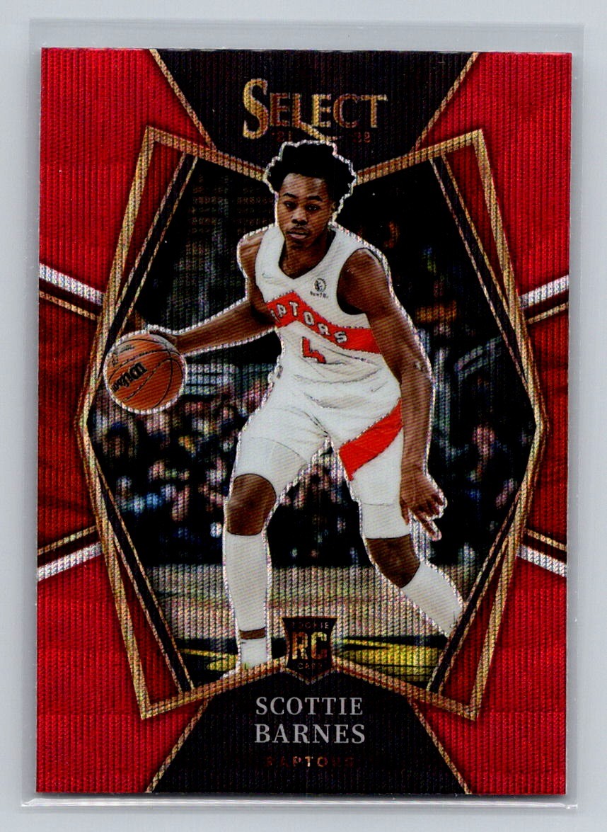 Scottie Barnes 2021-22 Panini Select Rookie Red Wave Prizms #111 Basketball