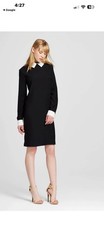 Victoria Beckham For Target Women’XS Black Dress White Bunny Rabbit Collar