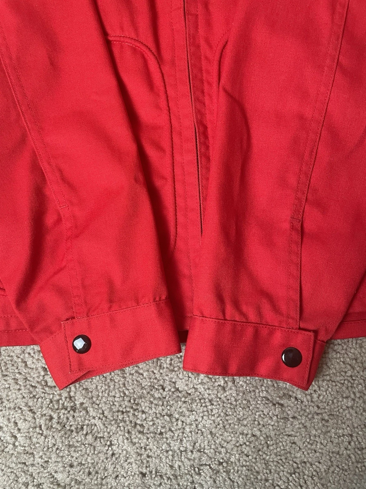 Brain Dead No Brainer Club Work Jacket Red Small Corduroy Collar Box Patches image 8