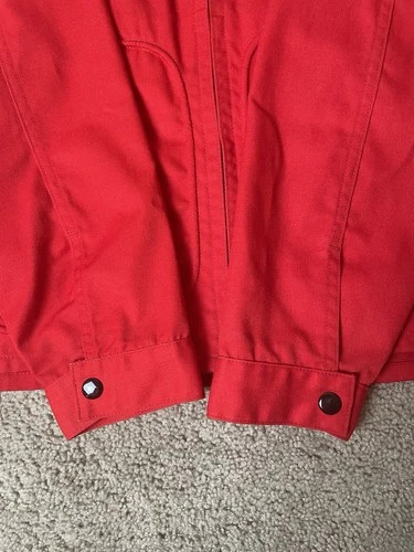 Brain Dead No Brainer Club Work Jacket Red Small Corduroy Collar Box Patches image 8
