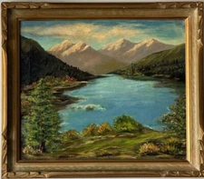 R NOBLE ANTIQUE PLEIN AIR LANDSCAPE IMPRESSIONIST OIL PAINTING OLD HUDSON RIVER