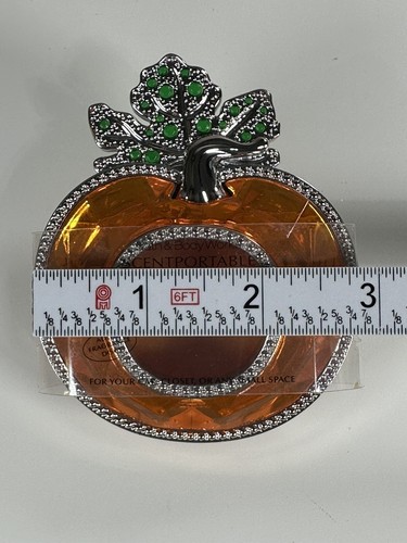 Bath & Body Works Scentportable Fall Orange Pumpkin Holder Car Visor Clip Gems - Picture 6 of 6