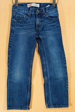 Girl  s Levi's 514 Slim Straight Leg Stonewash Denim Blue Jeans size 8 Reg 24x22